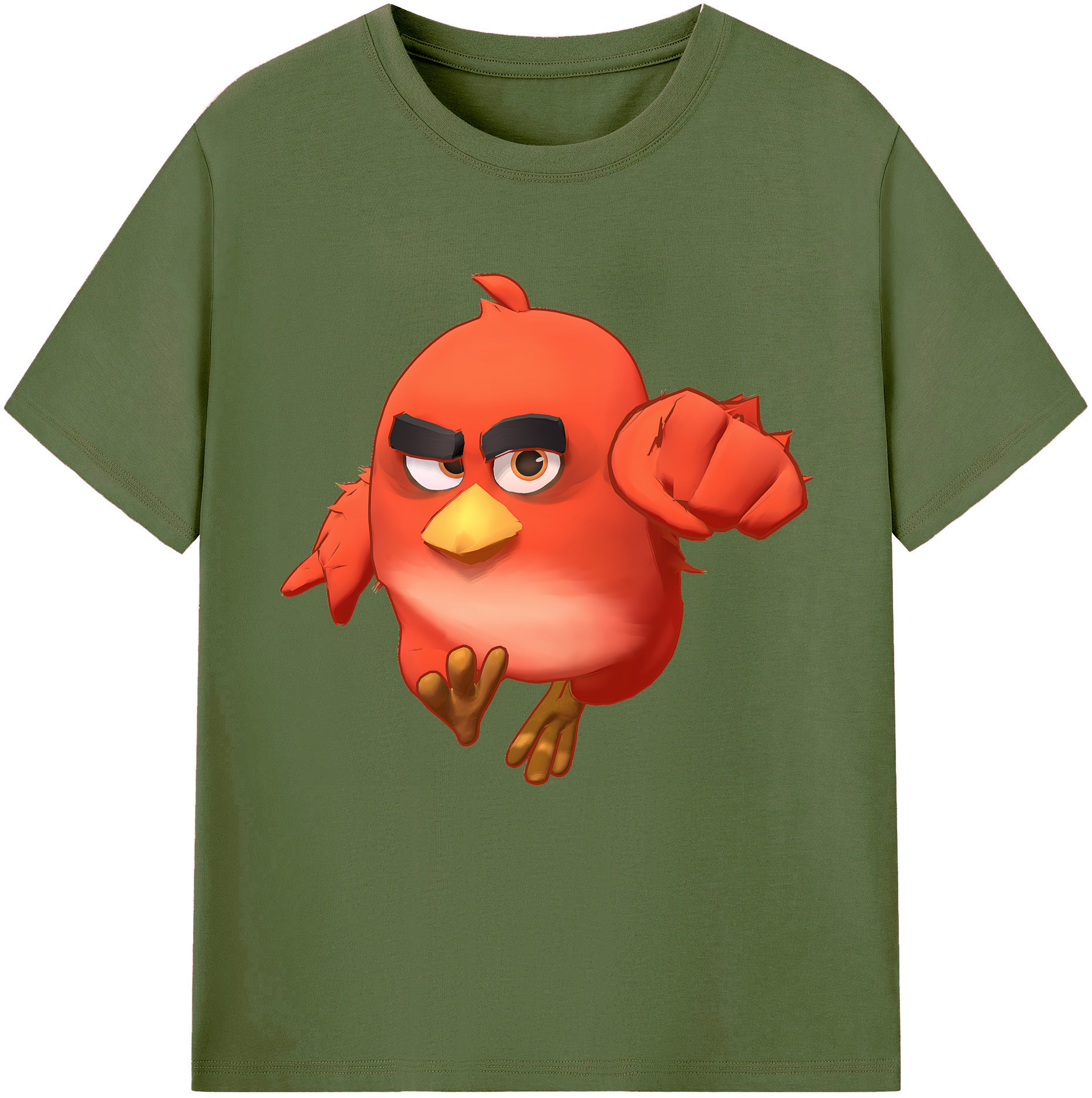 （画像用） Angry Birds アングリーバード 綿100％半袖Tシャツ（フロントプリント）